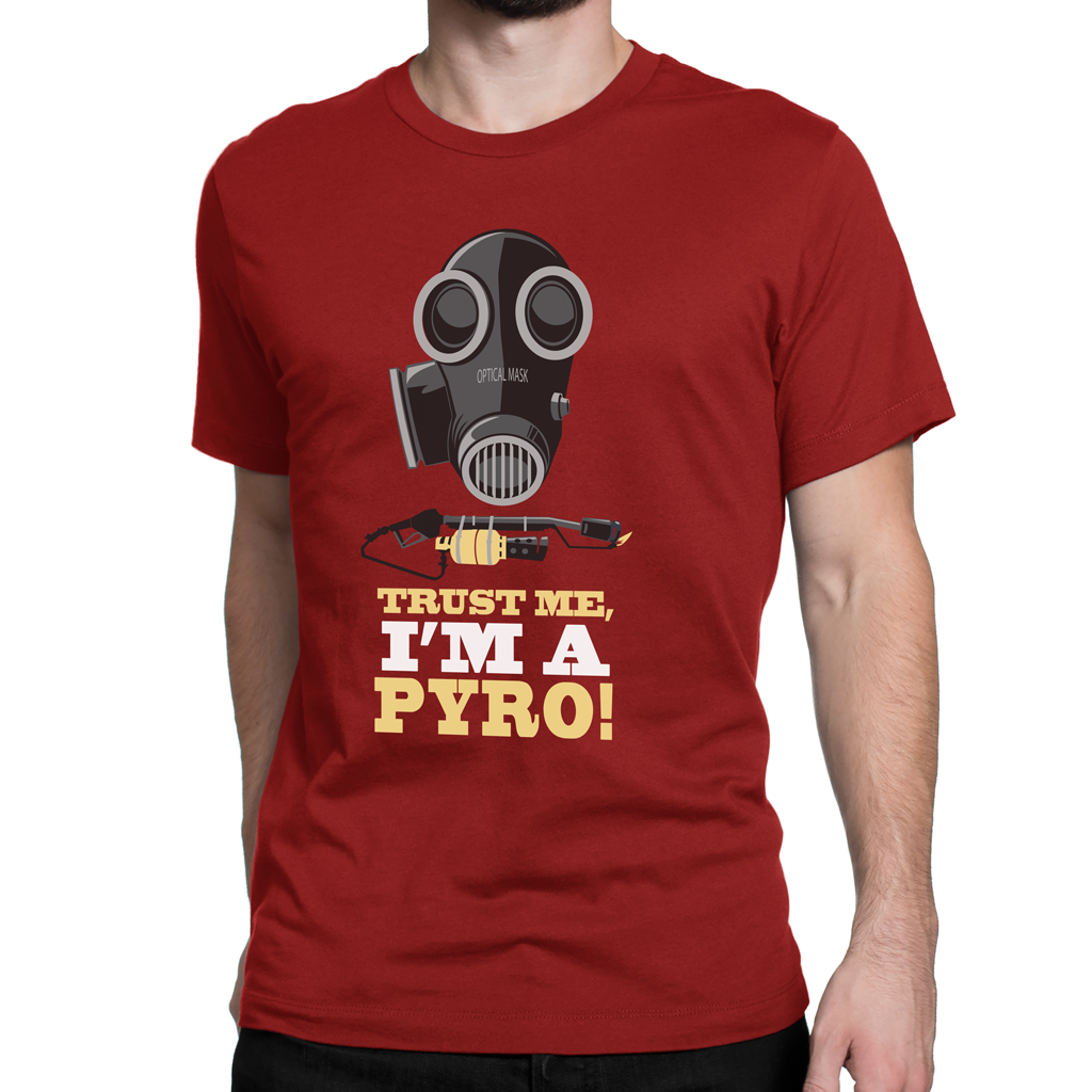 Team Fortress 2 Pyro T shirt on Glitchgear Glitchgear
